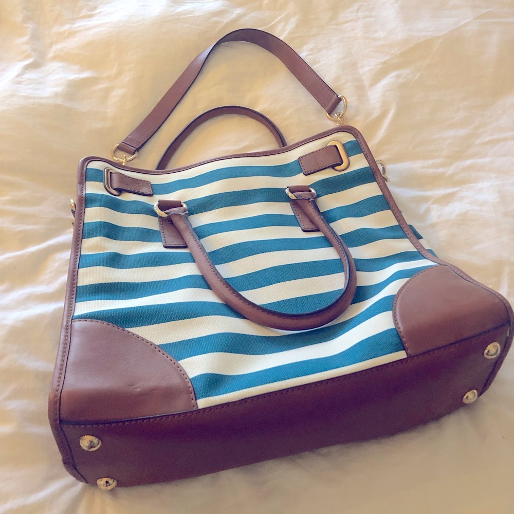 Striped Michael Kors tote